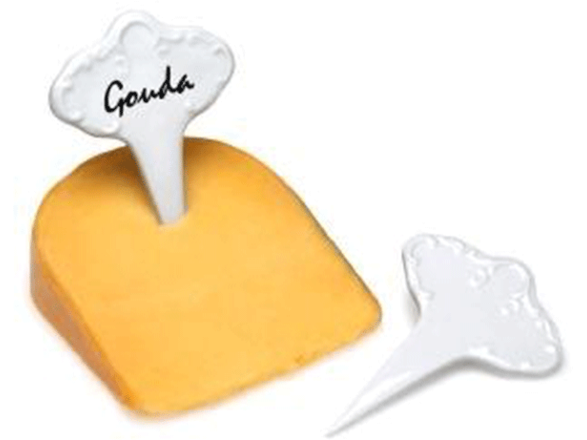 Abbott Ceramic Embossed Cheese Marker