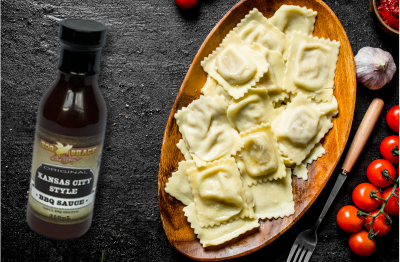 BBQ-Balsamic Braised Beef Short Rib Ravioli