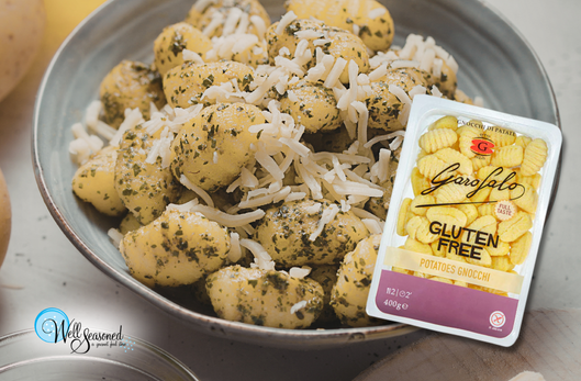 Crispy Gnocchi with Kale & Walnut Pesto