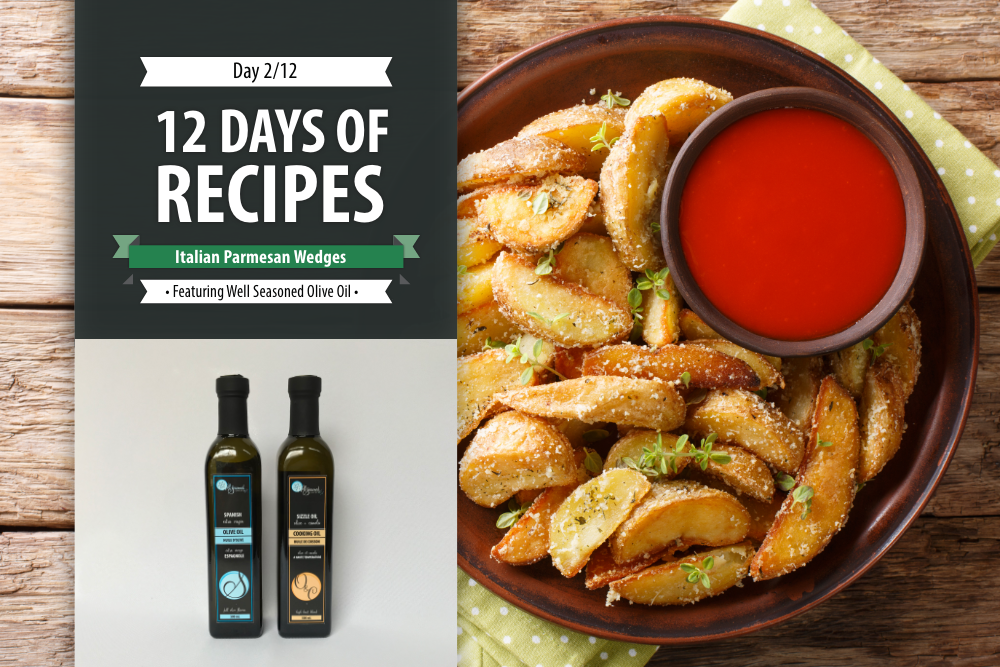 Day 2: 12 Days of Recipes 2020 - Italian Parmesan Wedges