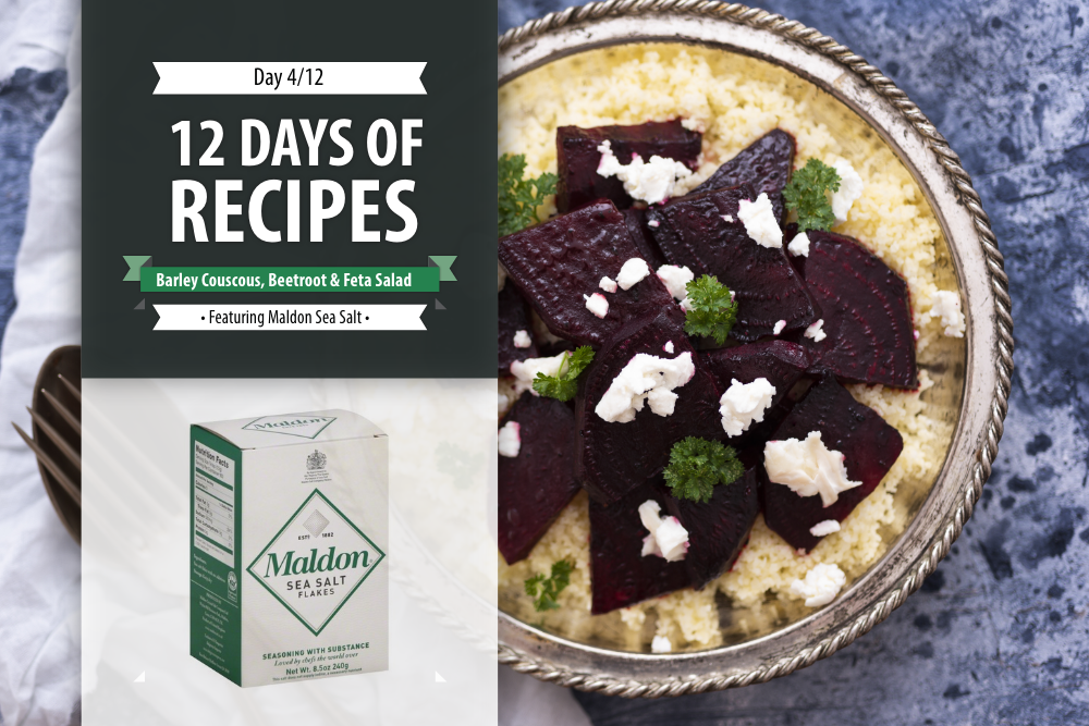 Day 4: 12 Days of Recipes 2020 - Barley Couscous, Beetroot & Feta Salad