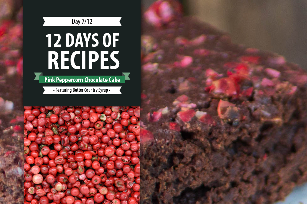 Day 7: 12 Days of Recipes 2020 - Pink Peppercorn Chocolate Cake with Ganache
