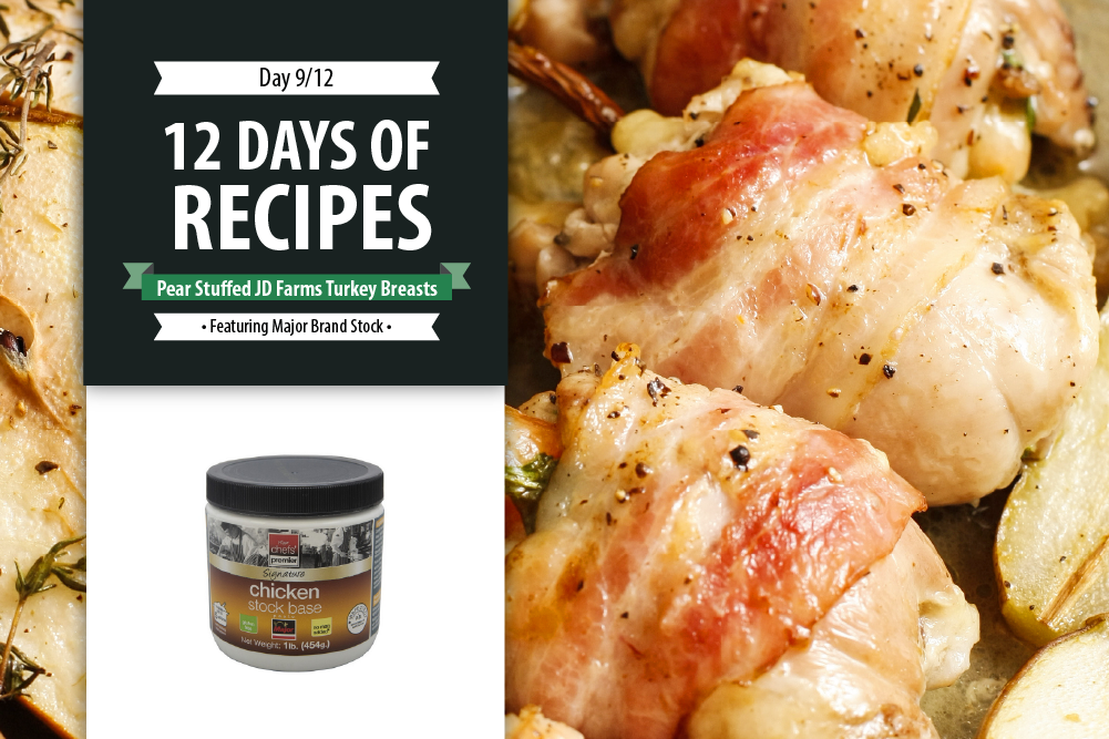 Day 9: 12 Days of Recipes 2020 - Pear Stuffed JD Farms Turkey Breasts