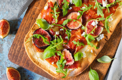 The Gourmet BBQ Pizza: Fig, Prosciutto, & Gorgonzola