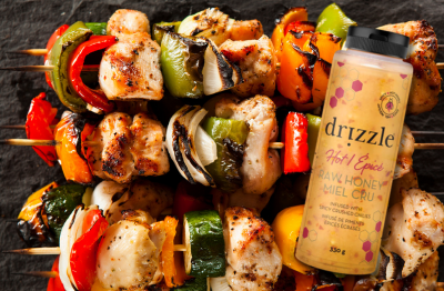 Hawaiian chicken kabobs with hot honey