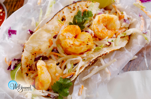 Raspberry Chipotle Shrimp Tacos