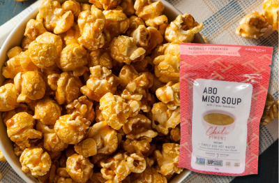 Miso Chili Caramel Popcorn