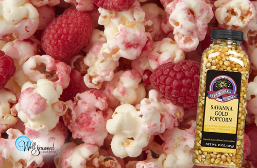 Raspberry  White Chocolate Popcorn