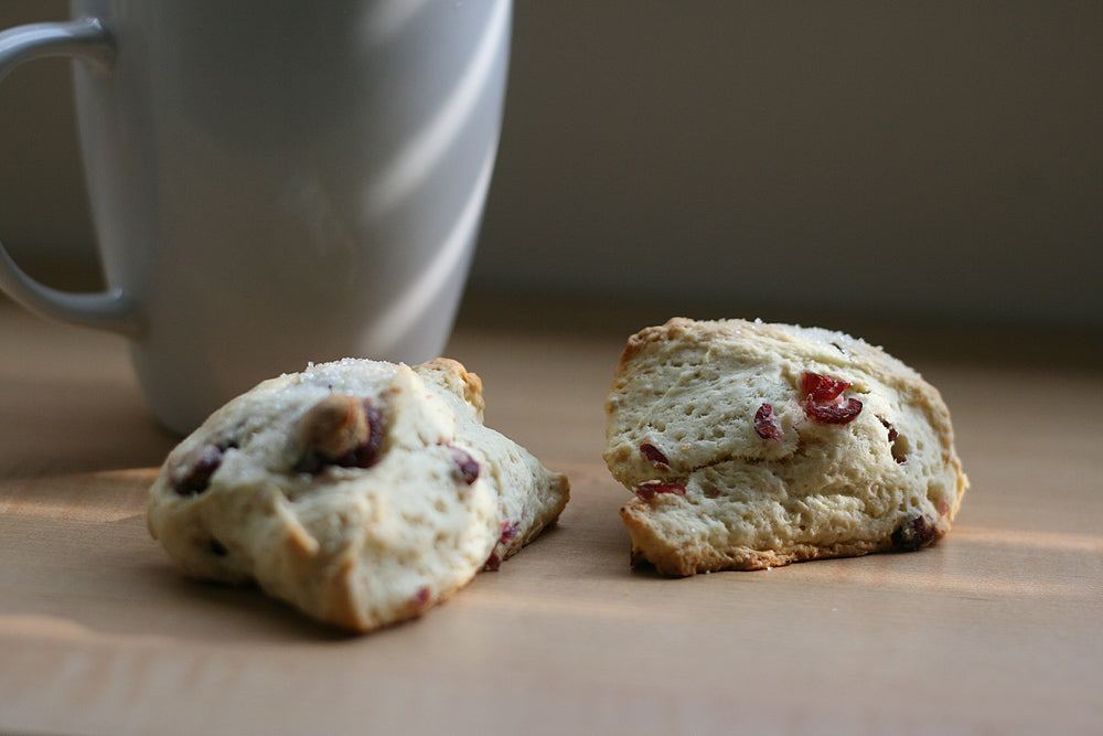 Cranberry Bacon Brunch Scones with Cranberry Pecan Cream Cheese