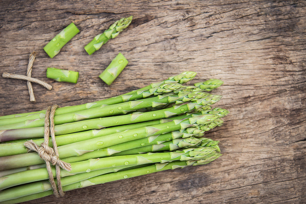 Fresh Asparagus Salad with Crumbled Danish Blue Cheese Well Seasoned