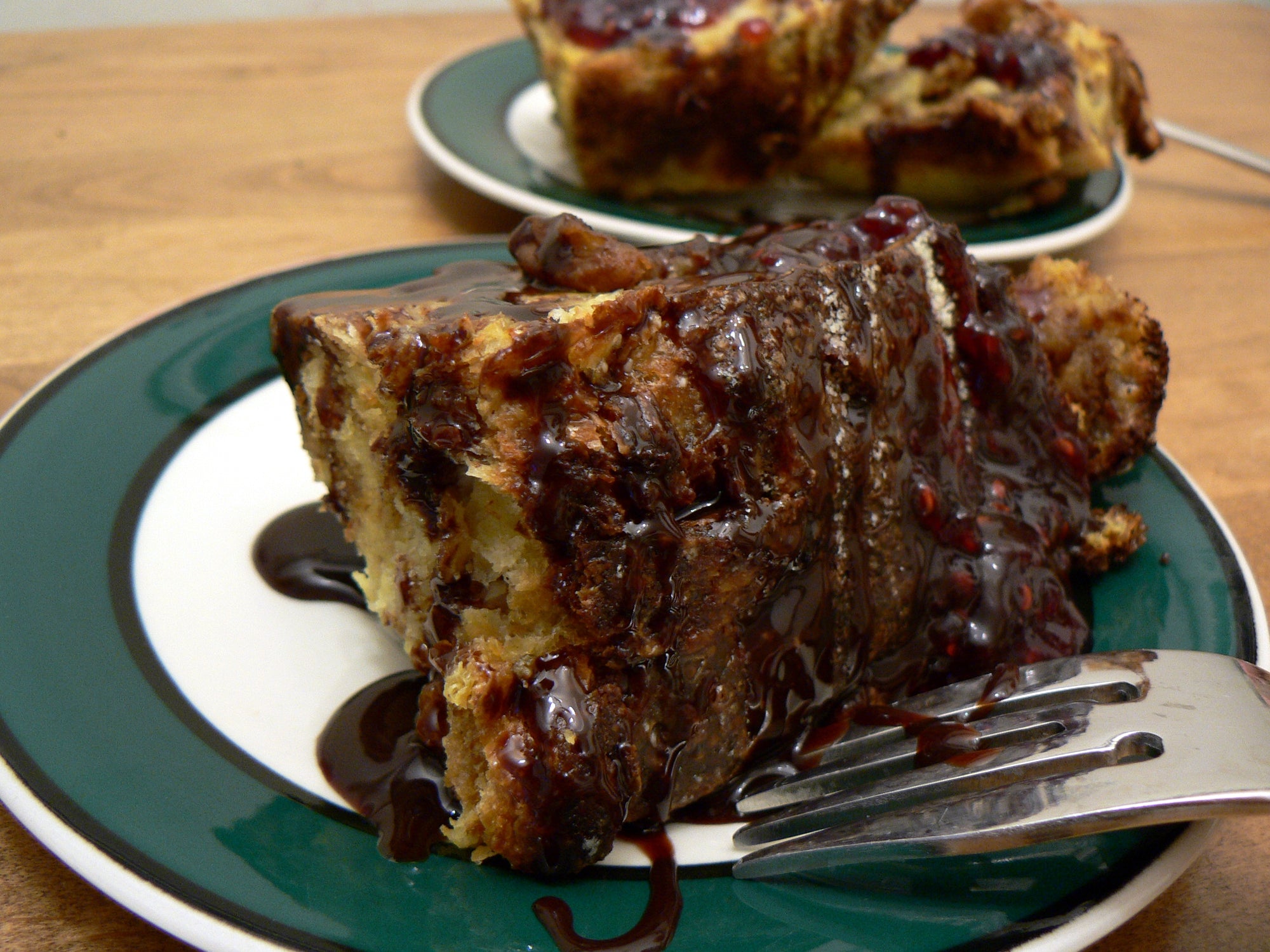 Cranberry Chocolate Bread Pudding with Classic Crème Anglaise