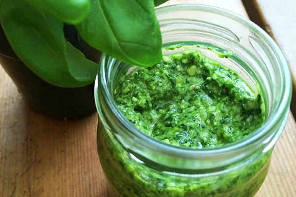 Image - Fresh Basil & Spinach Pesto with Almonds - Recipes from Well Seasoned
