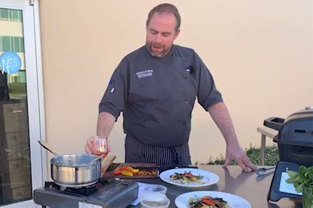 Cook Along with Chef Craig: BBQ Salmon with Jerusalem Couscous Salad & Blistered Vegetables