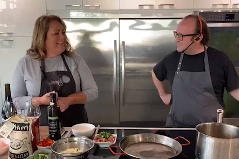 Cook Along with Chef Deniz: Paella and Heirloom Tomato Salad with Basil