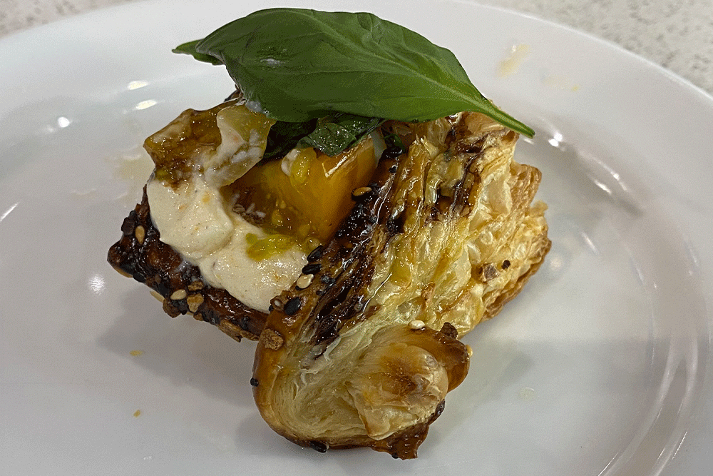 Cook Along with Chef Deniz: Crispy BC Tomato and Ricotta Tartlet with Summer Herbs and Aged Balsamic