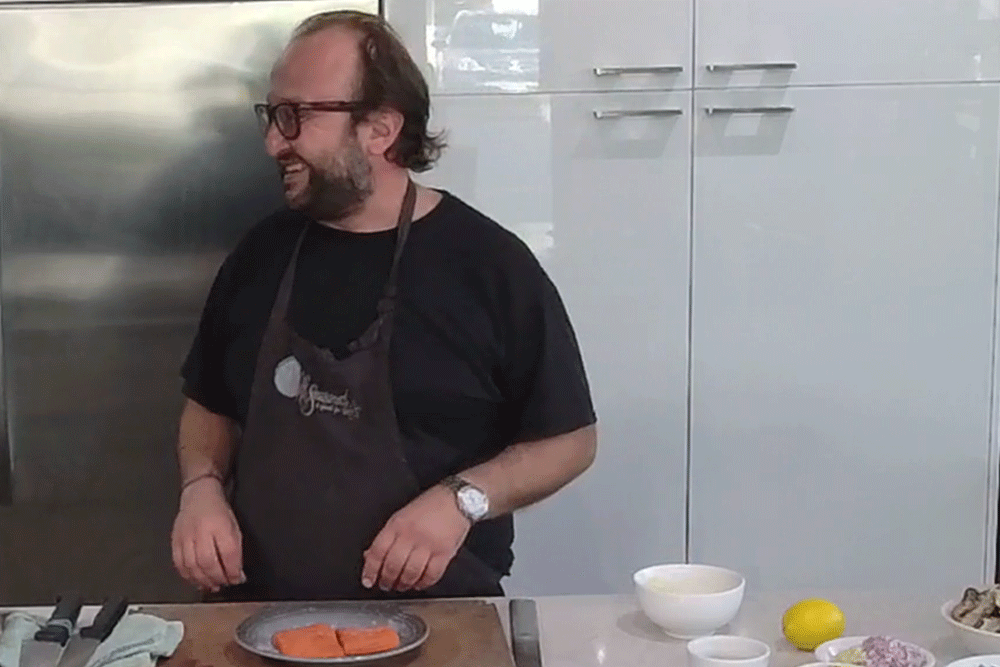 Cook Along with Chef Deniz: Pan Roasted Spring Salmon with Asparagus, Peas and Morels