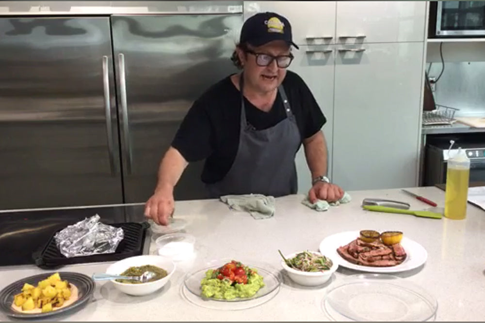Cook Along with Chef Deniz: Taco Fiesta - Grilled Flank Steak with Ancho Chili Rub and Caramelized Lemon