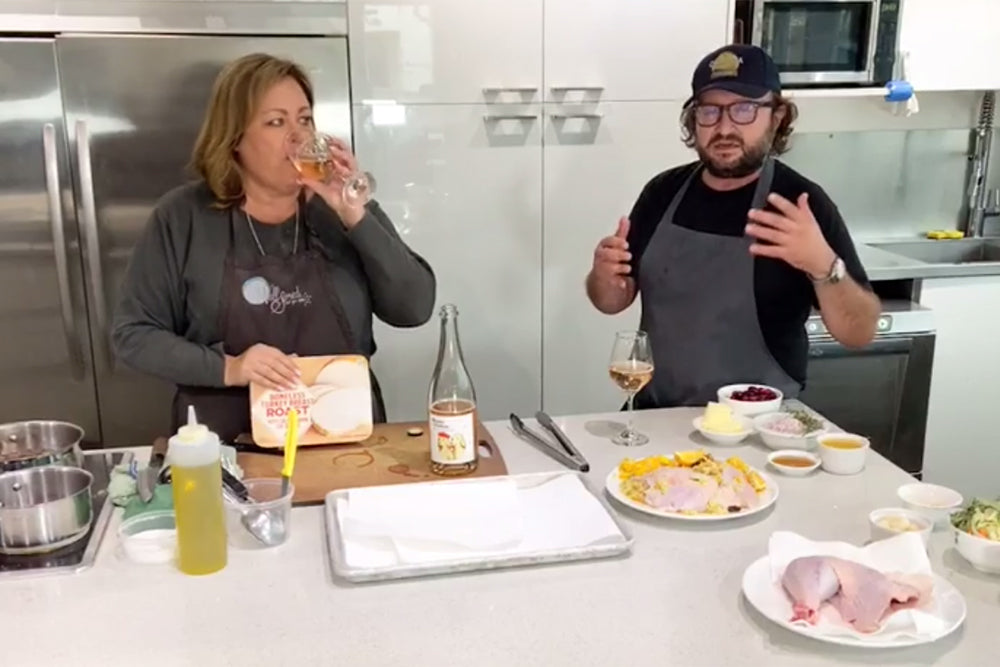 Cook Along with Chef Deniz: Porcini Rubbed Turkey Leg au Vin with Chestnuts