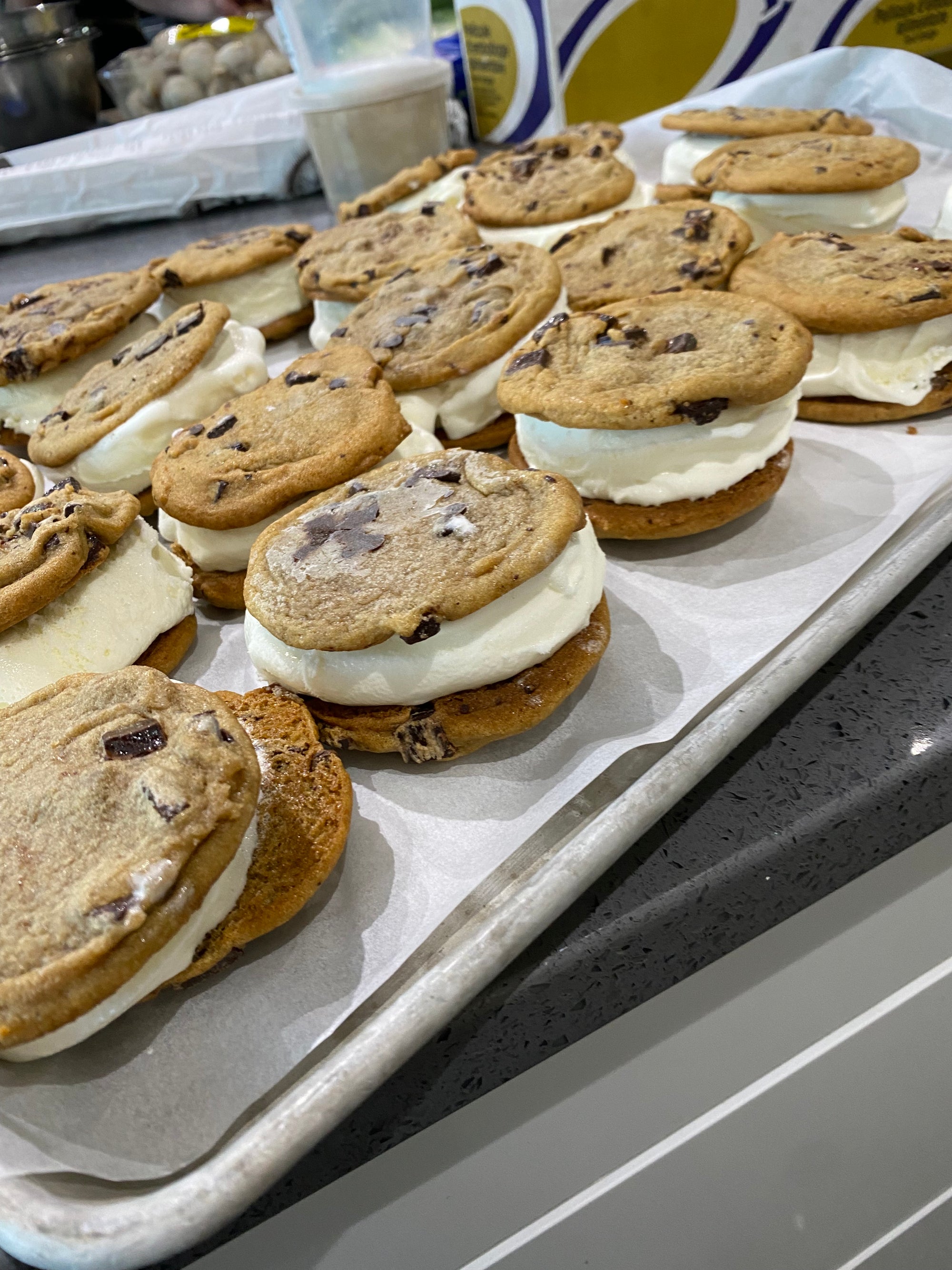 Chocolate Chip Cookie Ice Cream Sandwich