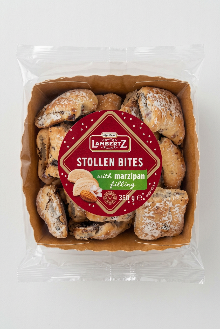 Lambertz Stollen Bites with Marzipan Filling