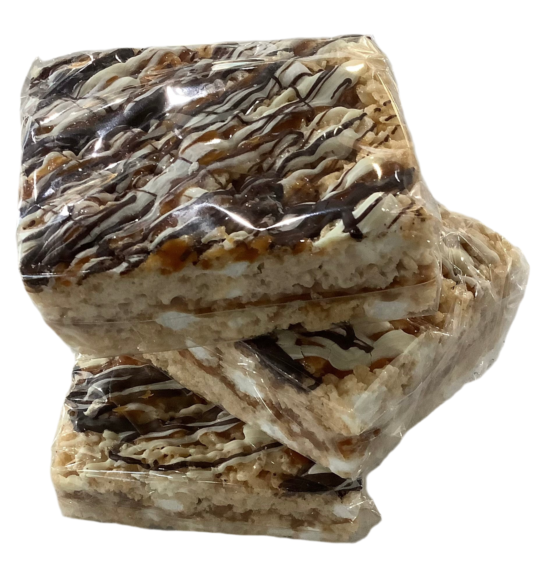 Gourmet to Go Confections: Salted Caramel Stuffed Chocolate Drizzled Rice Krispie Squares