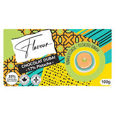 Flaveur Dubai 70% Chocolate/17% Pistachio Bar 100g