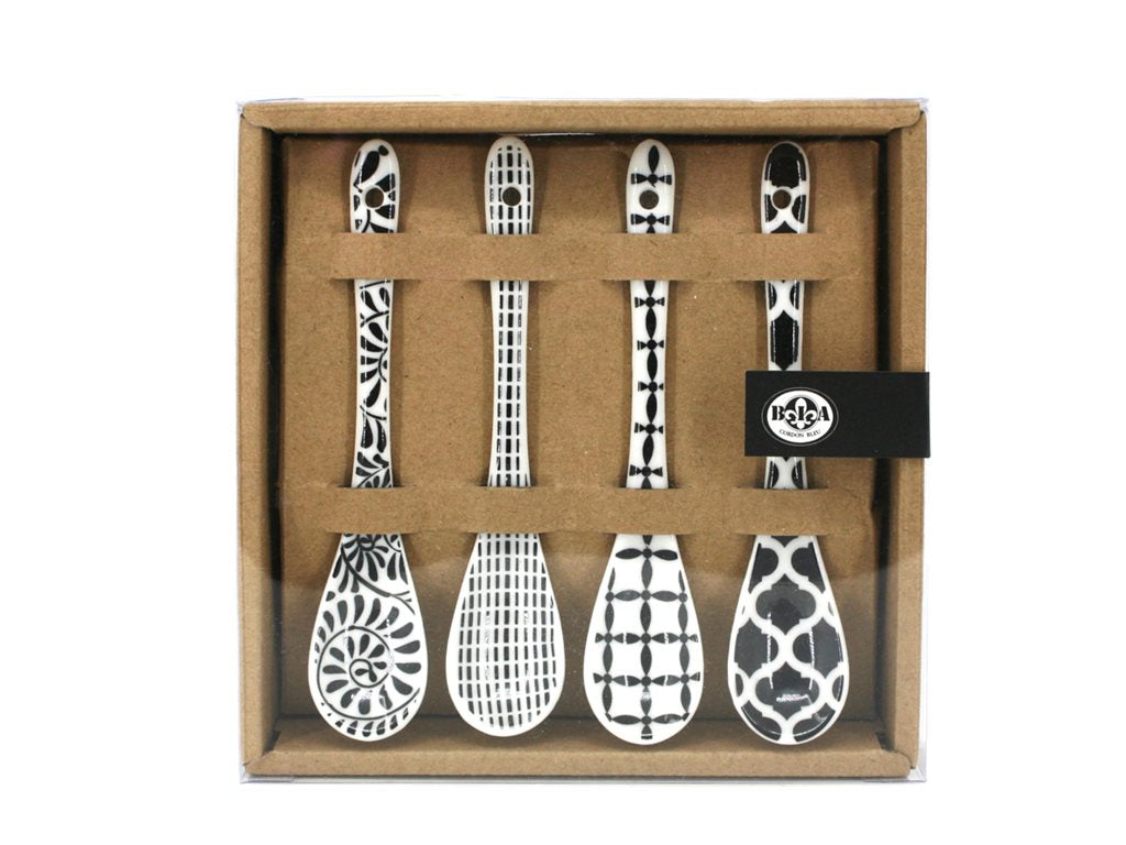 BIA Black & White Condiment Spoon - Set of 4