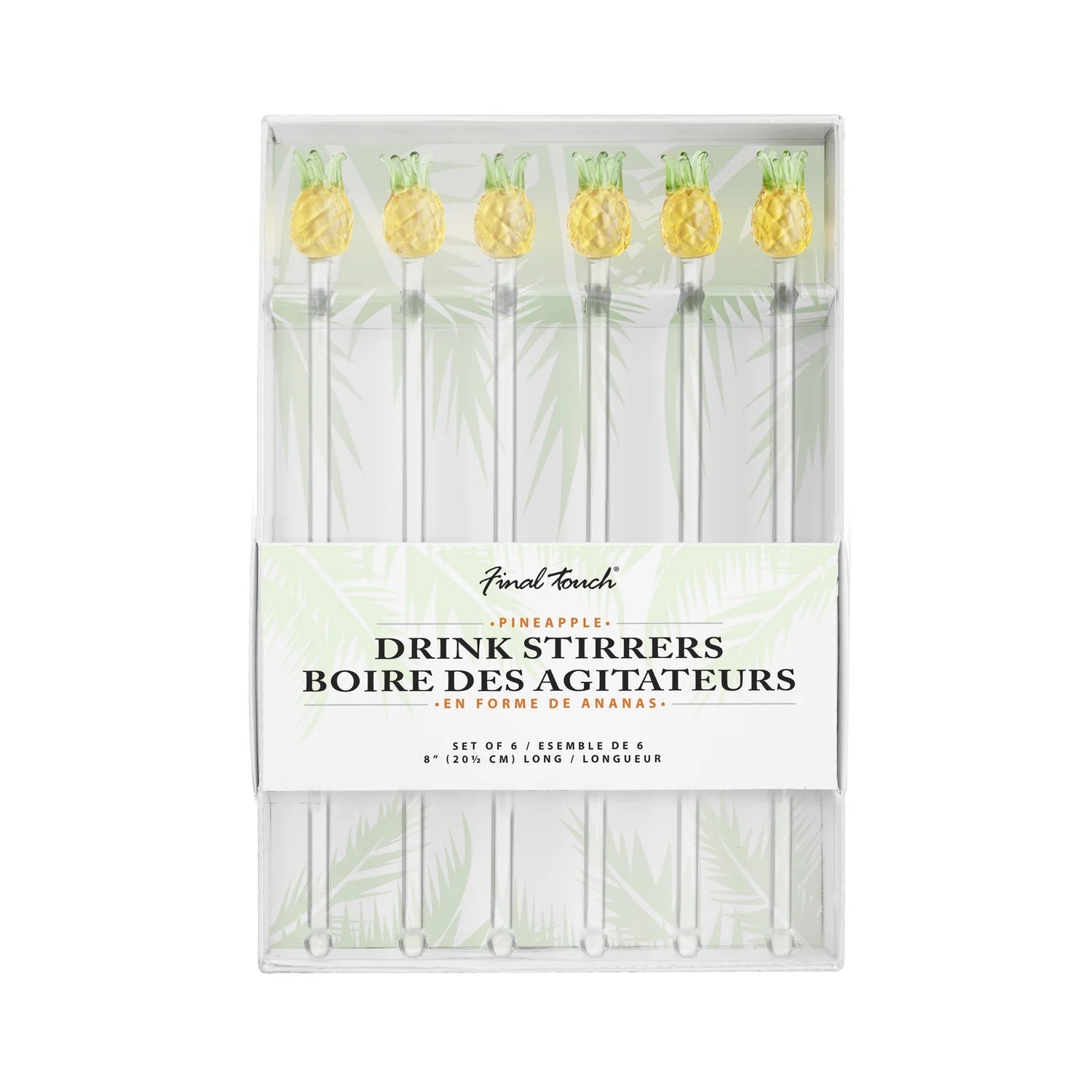 Final Touch Tiki Drink Glass Stirrers
