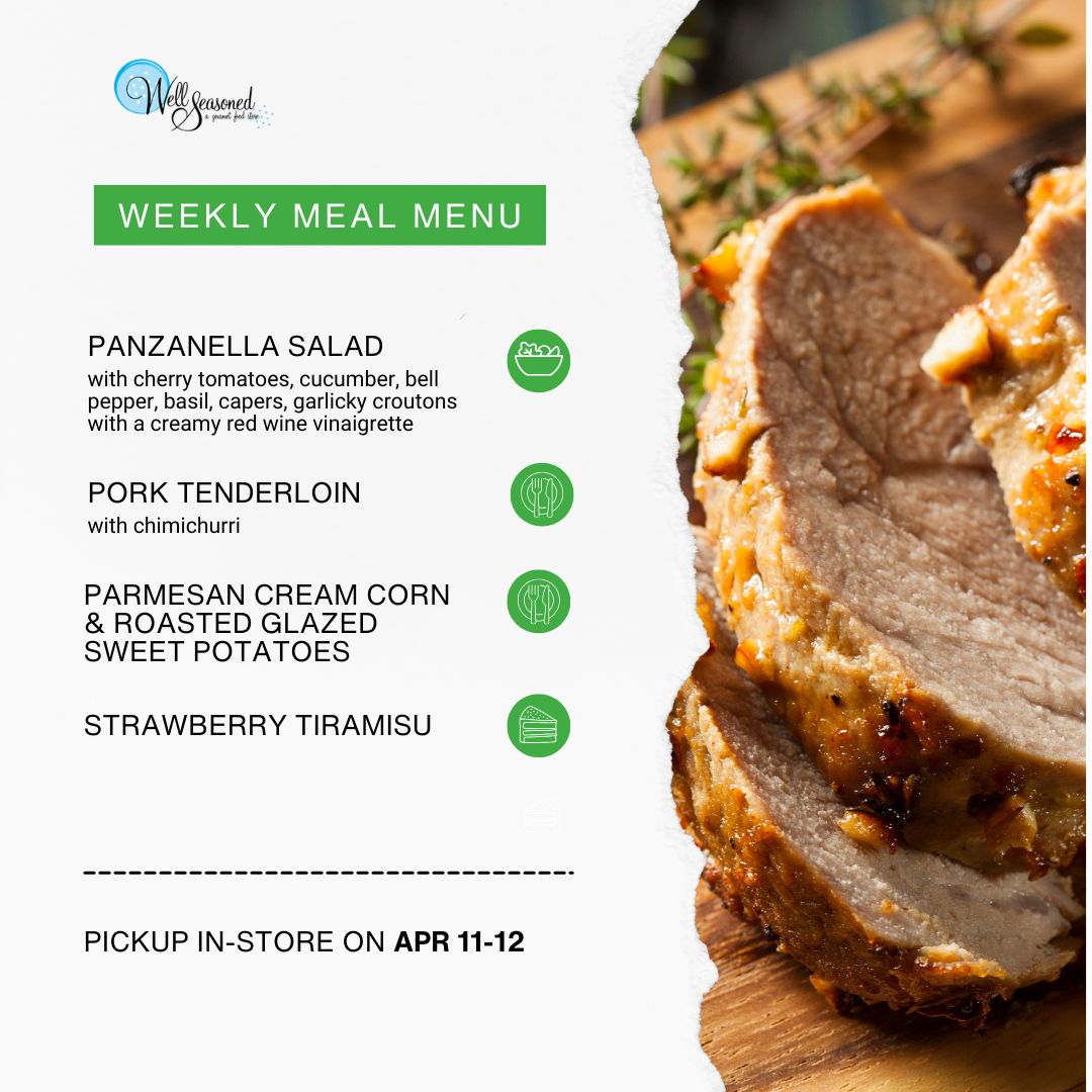 Weekly Meal Pick-Ups: Well Seasoned Gourmet-To-Go