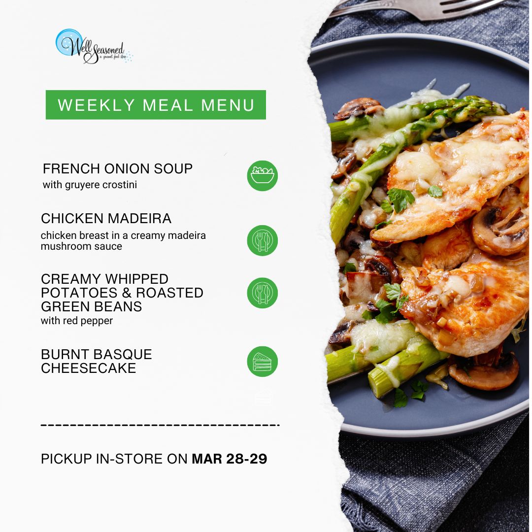 Weekly Meal Pick-Ups: Well Seasoned Gourmet-To-Go