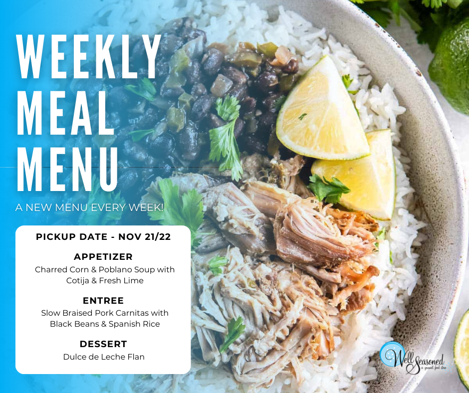 Weekly Meal Pick-Ups: Well Seasoned Gourmet-To-Go