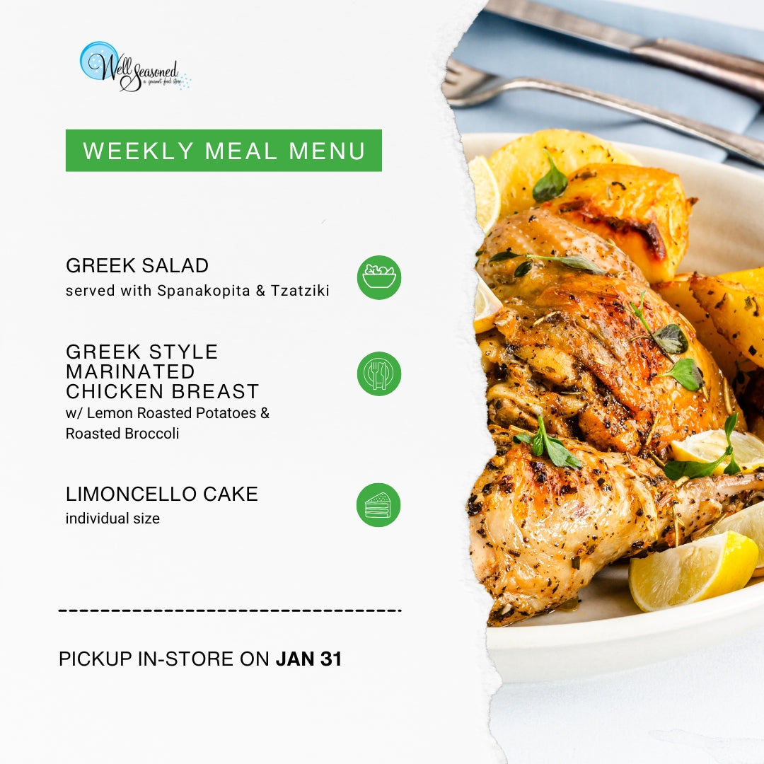 Weekly Meal Pick-Ups: Well Seasoned Gourmet-To-Go