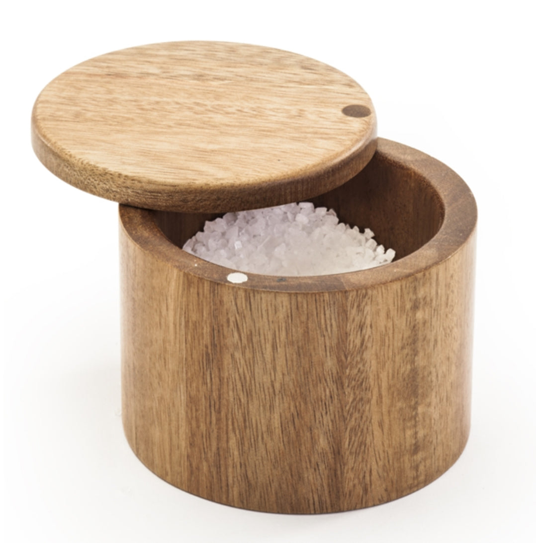Natural Living Acacia Wood Salt Keeper