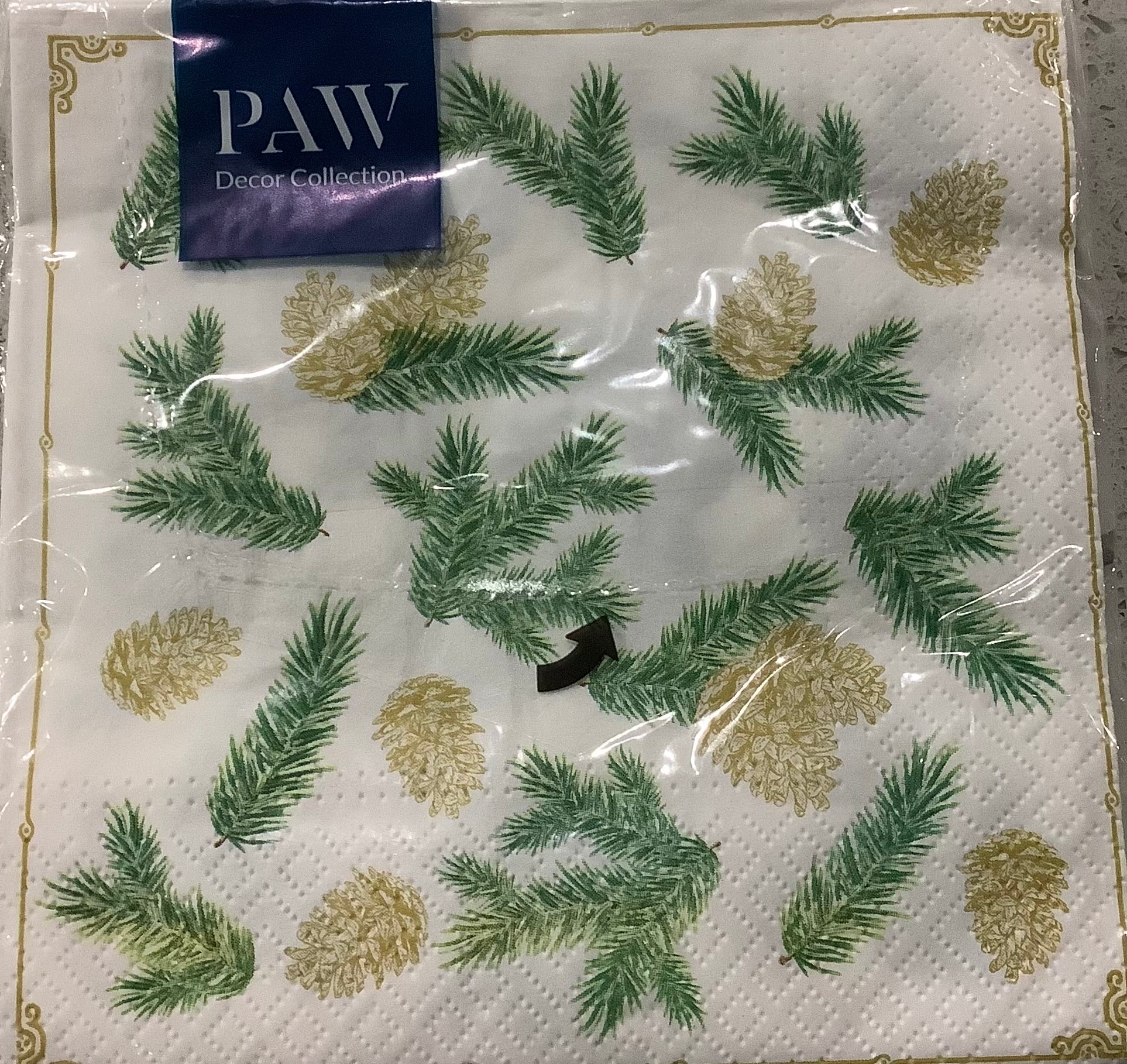 Abbott/Paw Decor Christmas Napkins