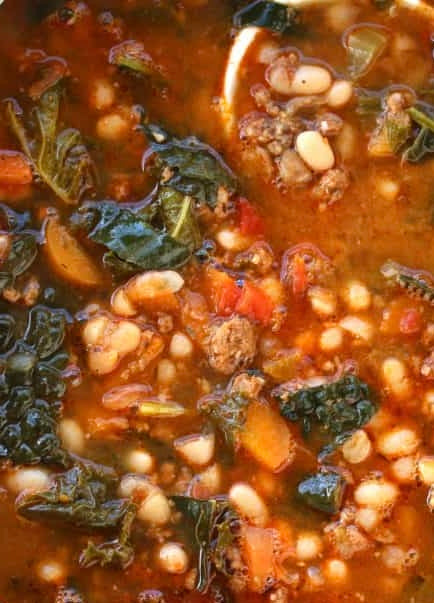 Gourmet to Go Homemade Soups: Sausage, White Bean & Kale Soup
