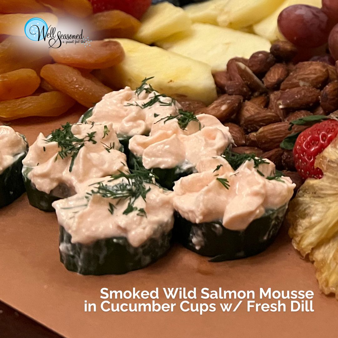 Smoked Wild Salmon Mousse in Cucumber Cups w/ Fresh Dill