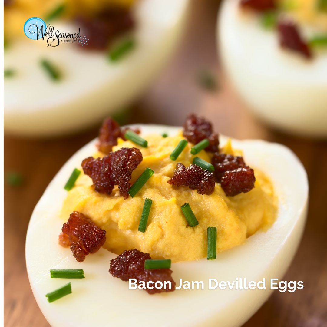 Bacon Jam Devilled Eggs