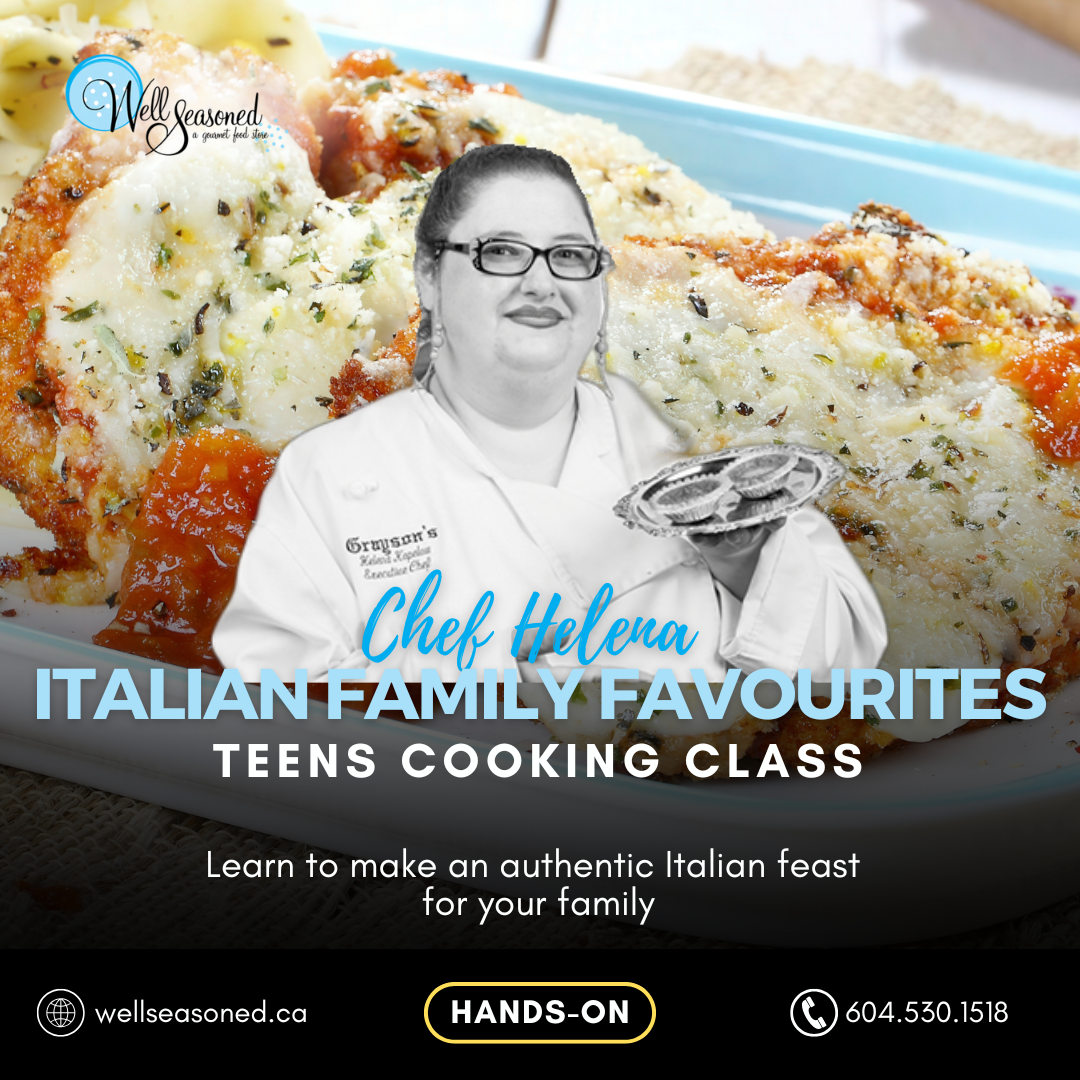 June 7 | Teens Cook Italian Family Favourites w/ Chef Helena