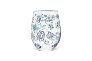 Snowflake Stemless Wine Glass