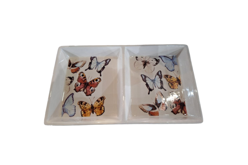 Butterfly 2 Part Serving Dish