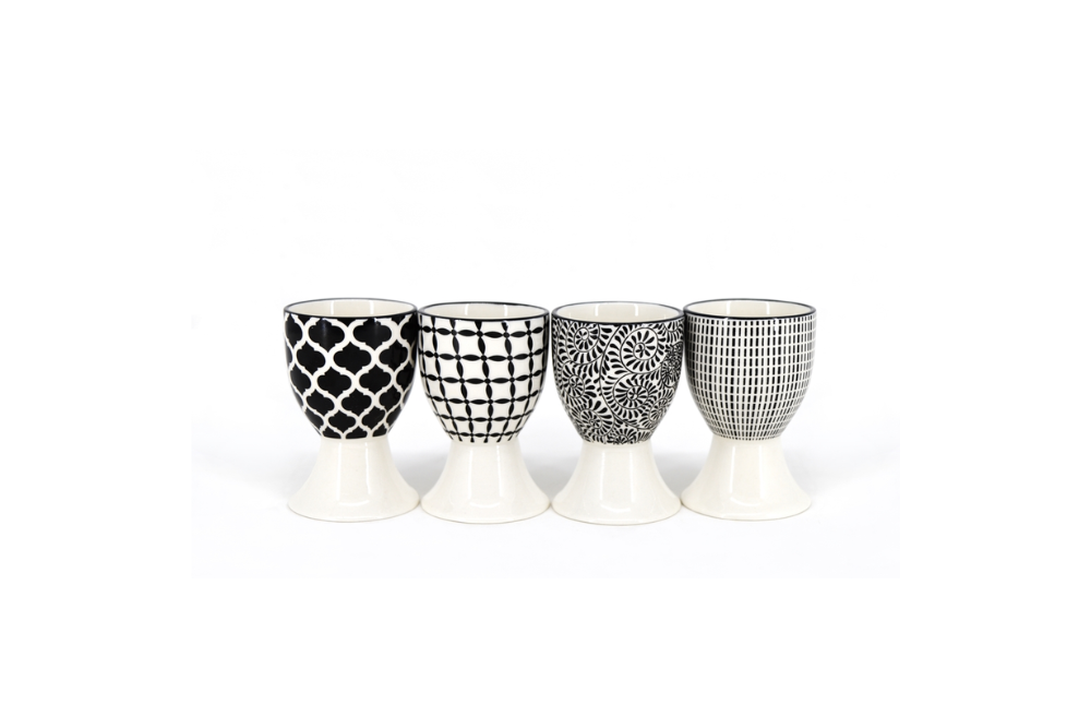 BIA Black & White Set of 4 Egg Cups