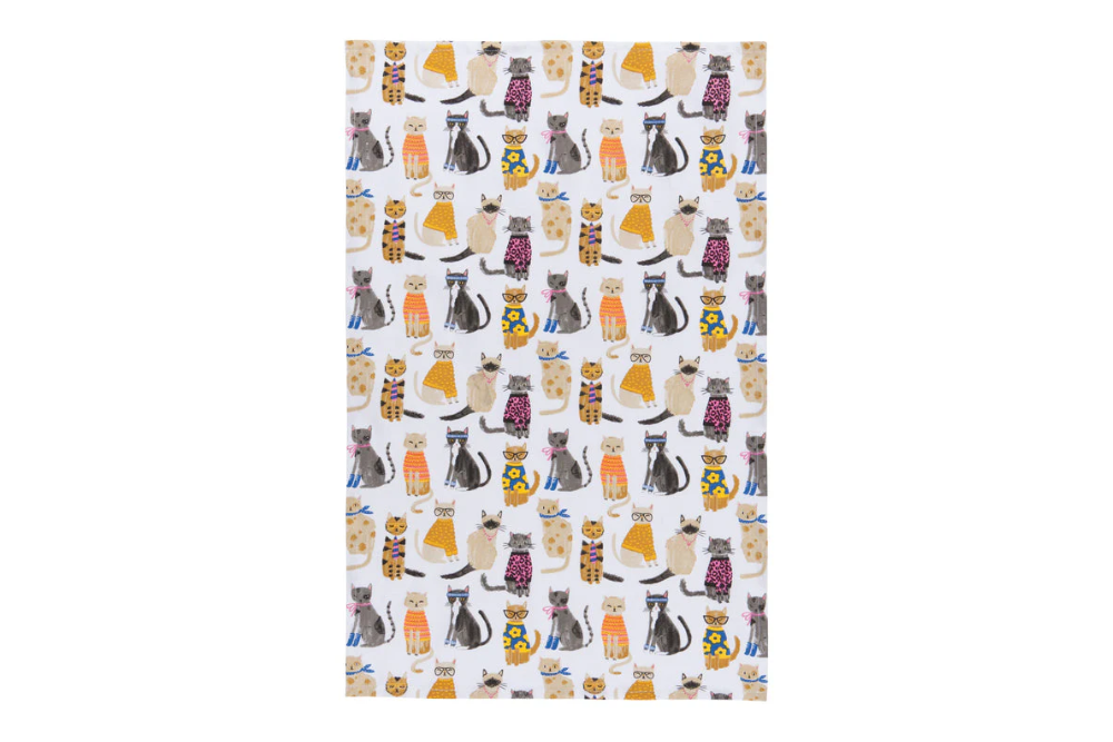 Jubilee Cats and Patterns Tea Towels