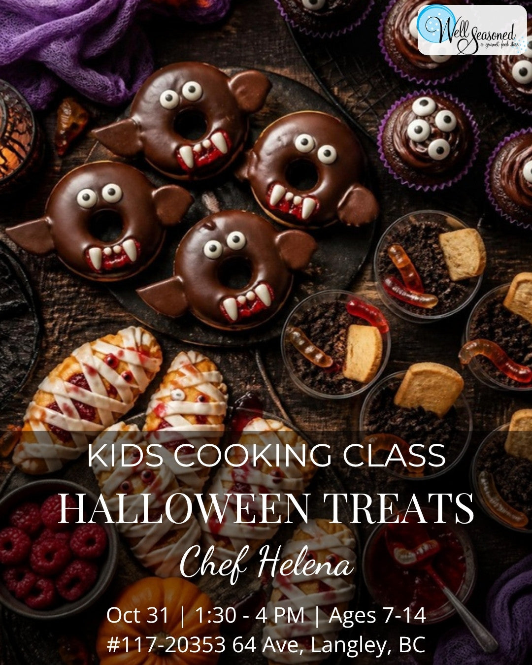Oct 31 | 1:30 PM-4 PM | Kids Halloween Treats w/ Chef Helena