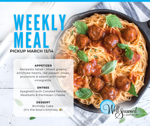 Weekly Meal Pick-Ups: Well Seasoned Gourmet-To-Go