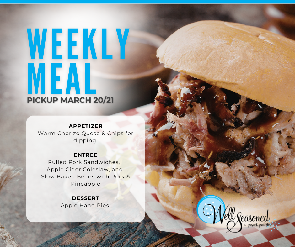 Weekly Meal Pick-Ups: Well Seasoned Gourmet-To-Go