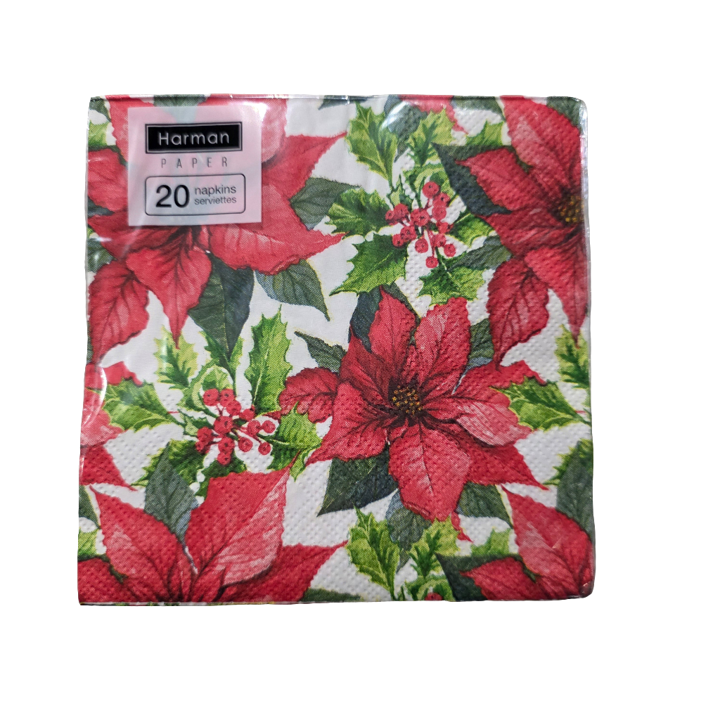 Harman Shaped Napkins & Cocktail Napkins - Christmas Edition