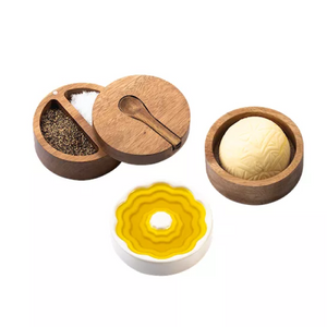 Style De Vie | Ceramic Olive oil dish, Butter dish and Salt & Pepper Cellar