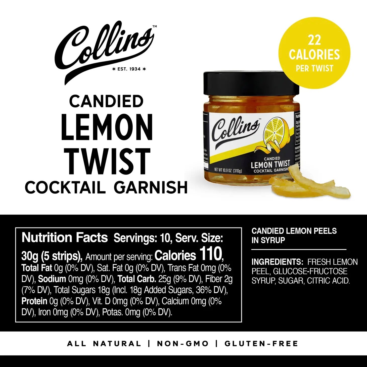Collins Cocktail Garnishes