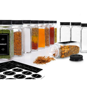 Danesco | Spice Jar Set of 12 & Labels