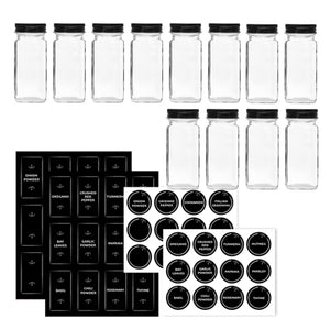 Danesco | Spice Jar Set of 12 & Labels